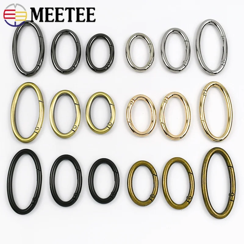 25-54mm Meetee 2/5Pcs O Ring Carabiner Clips for Bags Oval Metal Buckle Dog Leash Spring Loop Webbing Connect Clasp Accessories
25-54mm Meetee 2/5Pcs O Ring Carabiner Clips for Bags Oval Metal Buckle Dog Leash Spring Loop Webbing Connect Clasp Accessories