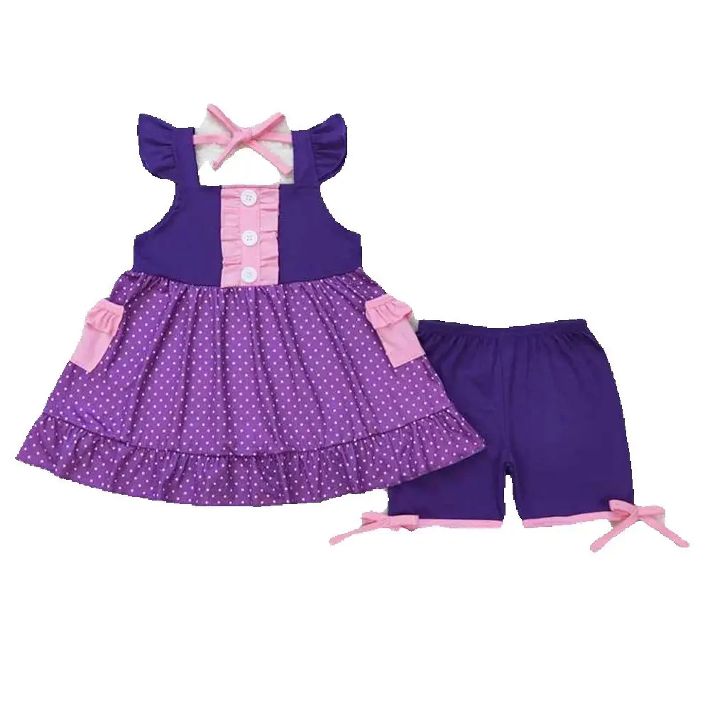 Baby Girls Black Purple Dots Princess Flutter Sleeve Tunic Top Shorts Clothes Sets
Baby Girls Black Purple Dots Princess Flutter Sleeve Tunic Top Shorts Clothes Sets