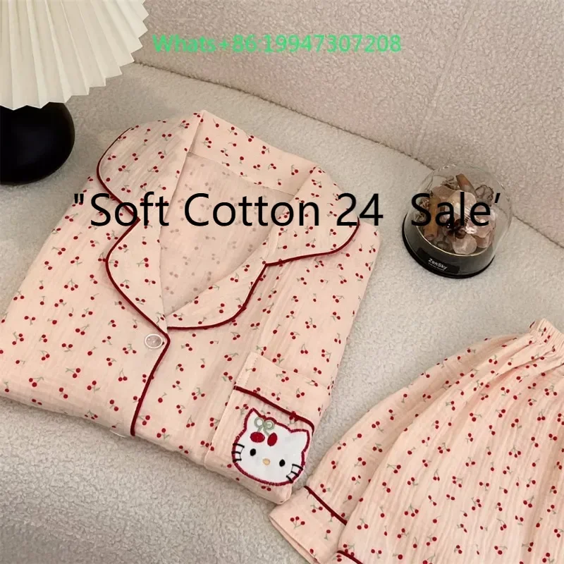 2025 summer new Hello Kitty pajamas two-piece set cute sweet loose comfortable short-sleeved shorts women's pajamas casual
2025 summer new Hello Kitty pajamas two-piece set cute sweet loose comfortable short-sleeved shorts women's pajamas casual