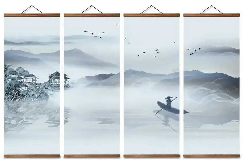 MT0026 Chinese Style fishing boat swallow landscape Decorative Wall Art Canvas Posters Solid Wood Scroll Paintings
MT0026 Chinese Style fishing boat swallow landscape Decorative Wall Art Canvas Posters Solid Wood Scroll Paintings
