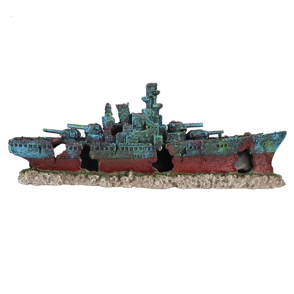 Resin Wreck Boat Sunk Battleship War Ship Fish Tank Aquarium Ornament Cave Decoration
Resin Wreck Boat Sunk Battleship War Ship Fish Tank Aquarium Ornament Cave Decoration