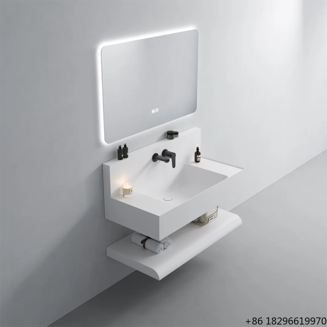 Minimalist Hotel Style Bathroom Vanity Cabinet Modern Stone Basin Smart Mirror Water Resistant For Apartment Villa Home
Minimalist Hotel Style Bathroom Vanity Cabinet Modern Stone Basin Smart Mirror Water Resistant For Apartment Villa Home
