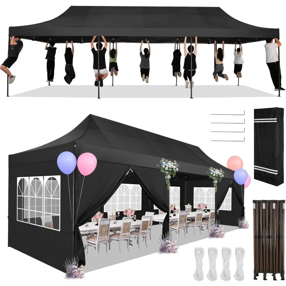 10X30 Pop Up Heavy Duty Canopy Tent Waterproof UPF50+ Outdoor Gazebo Hexagonal Tube Frame Oxford Cloth Top Cover with 8 Sidewall
10X30 Pop Up Heavy Duty Canopy Tent Waterproof UPF50+ Outdoor Gazebo Hexagonal Tube Frame Oxford Cloth Top Cover with 8 Sidewall