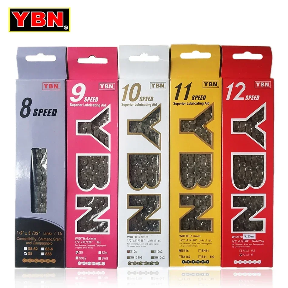 Велосипедные цепи YBN, шины для горного велосипеда, 8/9/10/11/12 скоростей, серебряная велосипедная цепь, 116 звеньев для MTB велосипеда
Велосипедные цепи YBN, шины для горного велосипеда, 8/9/10/11/12 скоростей, серебряная велосипедная цепь, 116 звеньев для MTB велосипеда