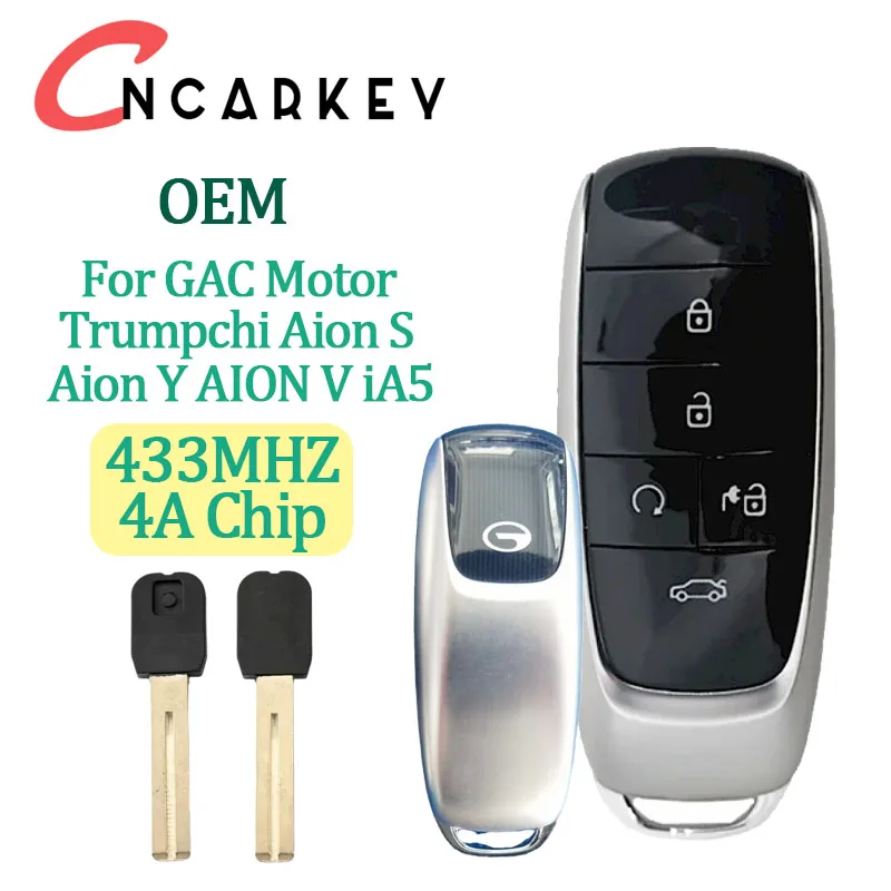 Для двигателя GAC Trumpchi Aion S Aion Y AION V iA5 умный дистанционный ключ с 4 кнопками автомобильный безключевой ключ Go Smart дистанционный ключ 433 МГц 4A чип
Для двигателя GAC Trumpchi Aion S Aion Y AION V iA5 умный дистанционный ключ с 4 кнопками автомобильный безключевой ключ Go Smart дистанционный ключ 433 МГц 4A чип