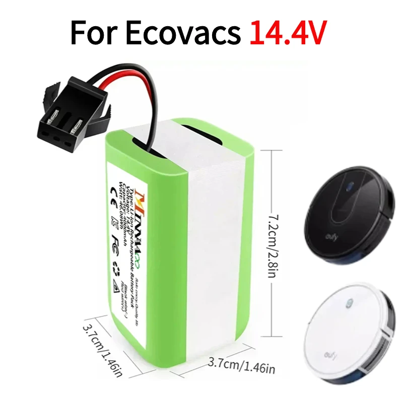 14.4V 4.0Ah Li-ion battery for Cecotec Conga Excellence 950 990 1090 Ecovacs Deebot DN621 601/605 Eufy RoboVac 35C Panda i7 V710
14.4V 4.0Ah Li-ion battery for Cecotec Conga Excellence 950 990 1090 Ecovacs Deebot DN621 601/605 Eufy RoboVac 35C Panda i7 V710