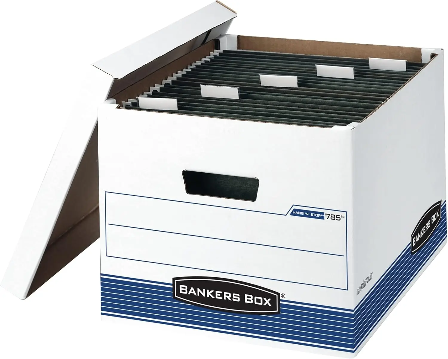 Набор из 4 коробок для хранения документов средней прочности с откидной крышкой, формат Letter/Legal, белый/синий
Набор из 4 коробок для хранения документов средней прочности с откидной крышкой, формат Letter/Legal, белый/синий