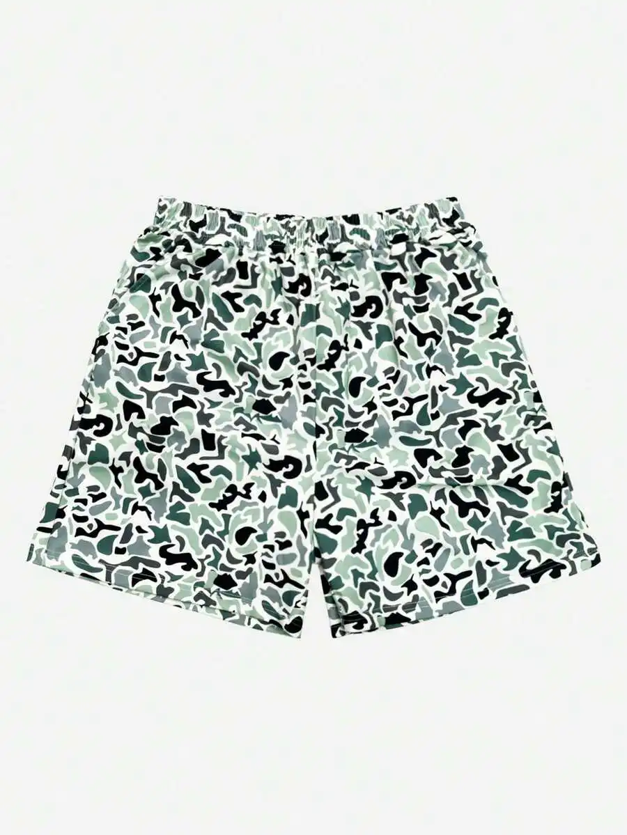 Mens Camo Print Drawstring Shorts Elastic Waist Loose Casual Summer Shorts With Pockets
Mens Camo Print Drawstring Shorts Elastic Waist Loose Casual Summer Shorts With Pockets