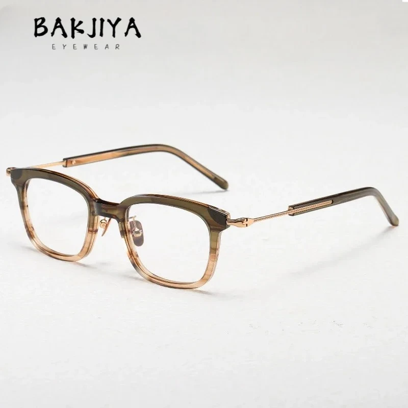 Japanese Handmade Retro Square Eyeglasses Frame Men Optical Prescription Acetate Titanium Glasses Women Luxury Designer Eyewear
Japanese Handmade Retro Square Eyeglasses Frame Men Optical Prescription Acetate Titanium Glasses Women Luxury Designer Eyewear