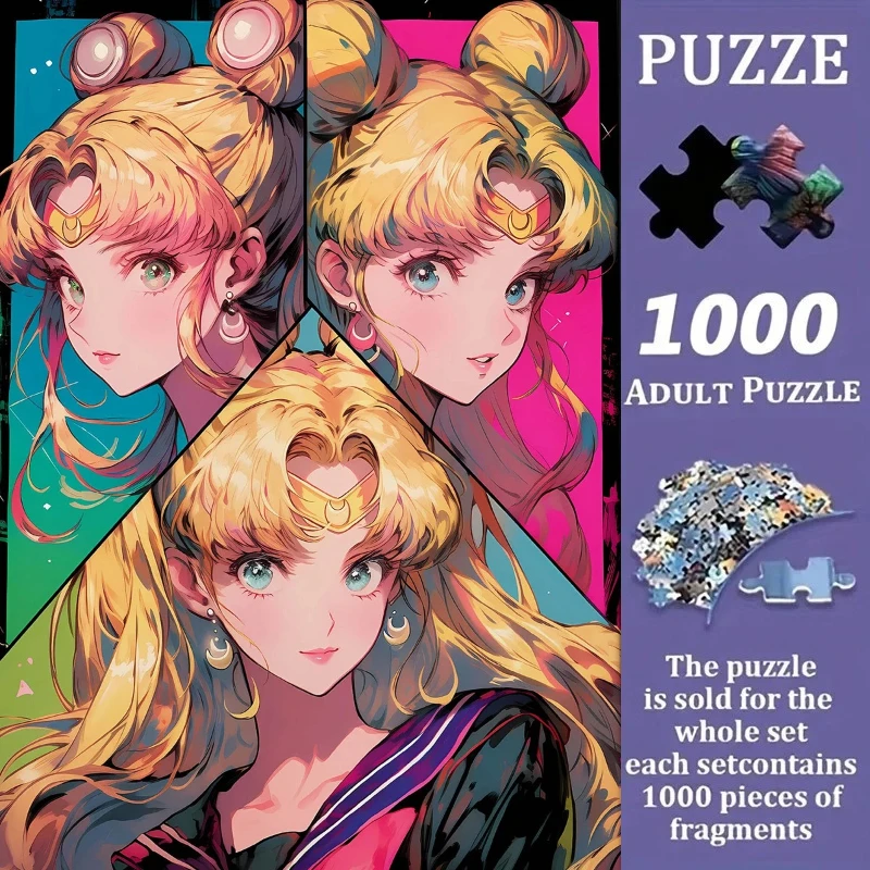 500/1000pcs Adult Jigsaw Puzzles Anime Character Sailor Moon Suitable for Adults & Families - Challenging Large Pieces, Portable
500/1000pcs Adult Jigsaw Puzzles Anime Character Sailor Moon Suitable for Adults & Families - Challenging Large Pieces, Portable