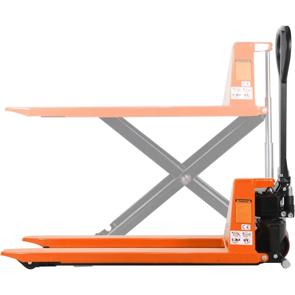 Tory Carrier High Lift Pallet Jack Scissor Hand Truck 45" L x 21" W Fork Size 2200lbs Capacity Manual Lift Trucks 31.5" Lifting
Tory Carrier High Lift Pallet Jack Scissor Hand Truck 45" L x 21" W Fork Size 2200lbs Capacity Manual Lift Trucks 31.5" Lifting