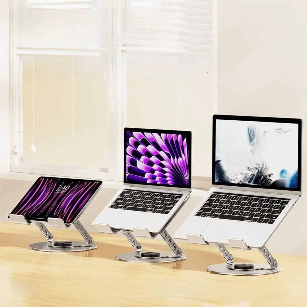 Adjustable Height 360° Rotatable Tablet Stand Ventilated Base Anti-slip Foldable Laptop Holder Carbon Steel Silver
Adjustable Height 360° Rotatable Tablet Stand Ventilated Base Anti-slip Foldable Laptop Holder Carbon Steel Silver
