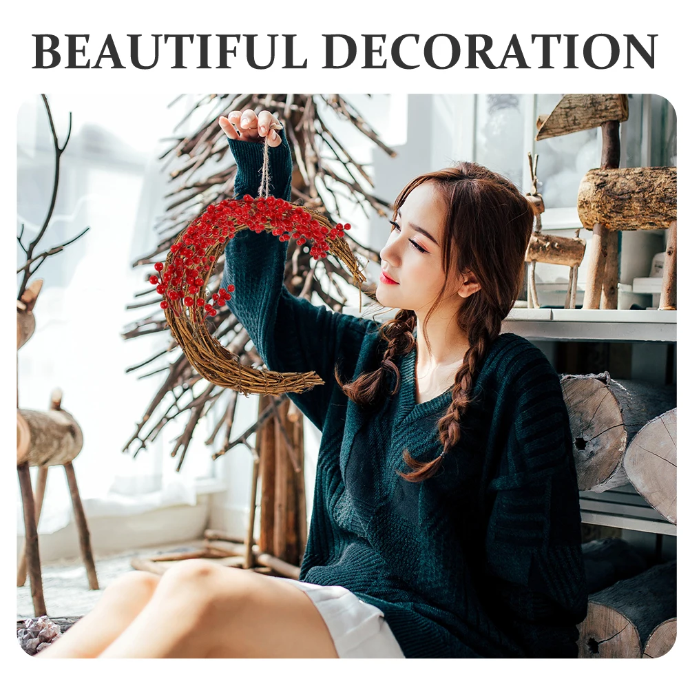 4 Pcs Rattan Garland Diy Wreath Decorations Floral Making Natural Supplies Moon-shape Shaped Moon-shaped Frame Rings
4 Pcs Rattan Garland Diy Wreath Decorations Floral Making Natural Supplies Moon-shape Shaped Moon-shaped Frame Rings