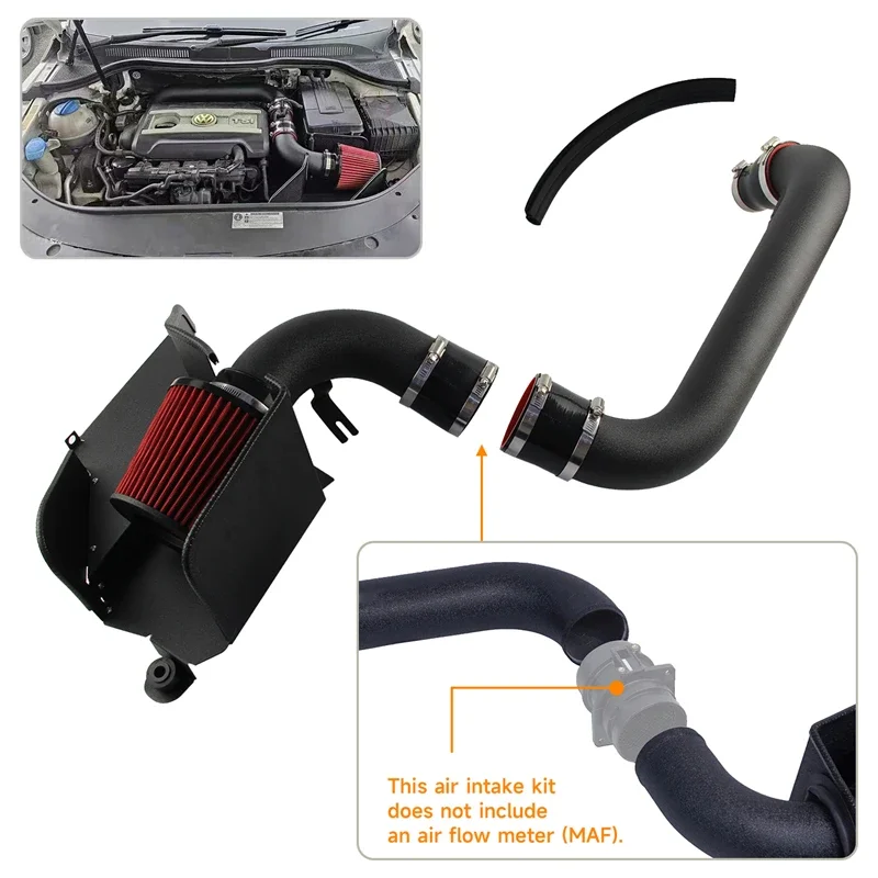 Black Cold Air Intake High Flow System Kit Fits for VW MK6 GTI Jetta Passat Audi TT A3 EA888 1.8T 2.0T Engine Air Filter
Black Cold Air Intake High Flow System Kit Fits for VW MK6 GTI Jetta Passat Audi TT A3 EA888 1.8T 2.0T Engine Air Filter