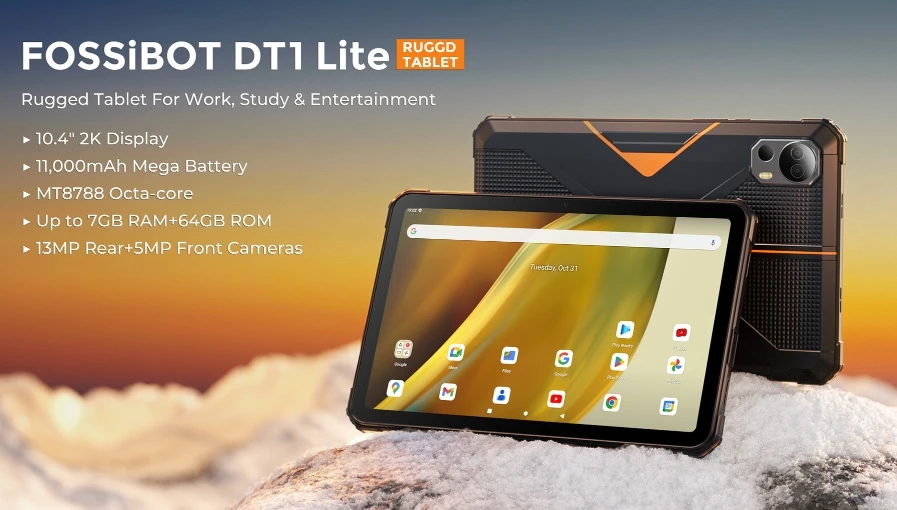 2025 New Fossibot Dt1 Lite, Cpu Mt8788 120Hz 10.4-Inch, 11000Mah Three Proof Intelligent Tablet, 4Gb Ram, 64Gb Rom
2025 New Fossibot Dt1 Lite, Cpu Mt8788 120Hz 10.4-Inch, 11000Mah Three Proof Intelligent Tablet, 4Gb Ram, 64Gb Rom