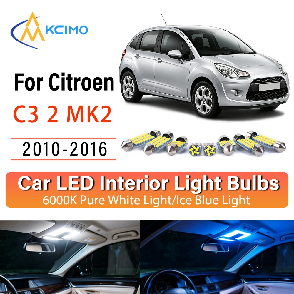 Premium Easy Install LED Interior Lights For Citroen C3 2 MK2 2010-2016, Blue Light,White Lights Kit Long Lasting
Premium Easy Install LED Interior Lights For Citroen C3 2 MK2 2010-2016, Blue Light,White Lights Kit Long Lasting