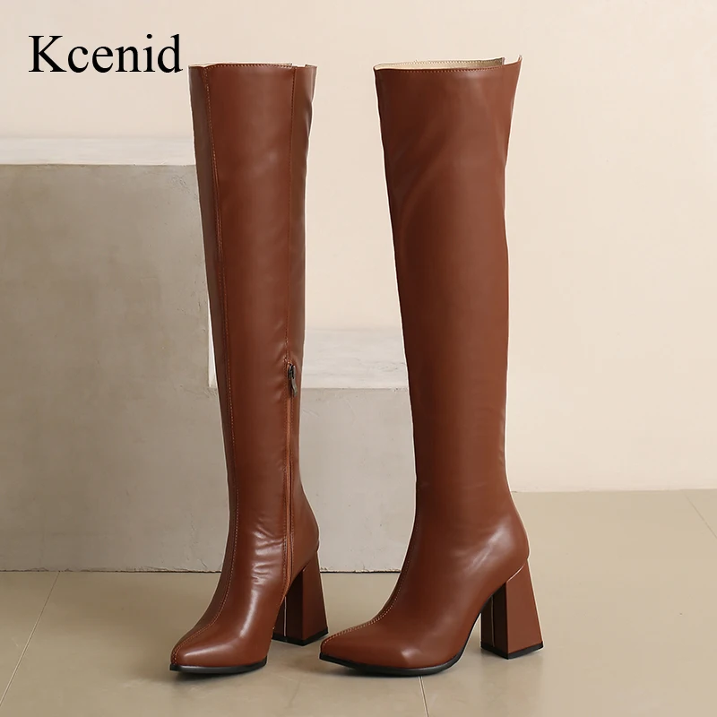 Kcenid Fashion Concise Zipper Square Heel Modern Boots Women High Heel Pointed Toe Over The Knee Boots For Women Plus Size 35-50
Kcenid Fashion Concise Zipper Square Heel Modern Boots Women High Heel Pointed Toe Over The Knee Boots For Women Plus Size 35-50