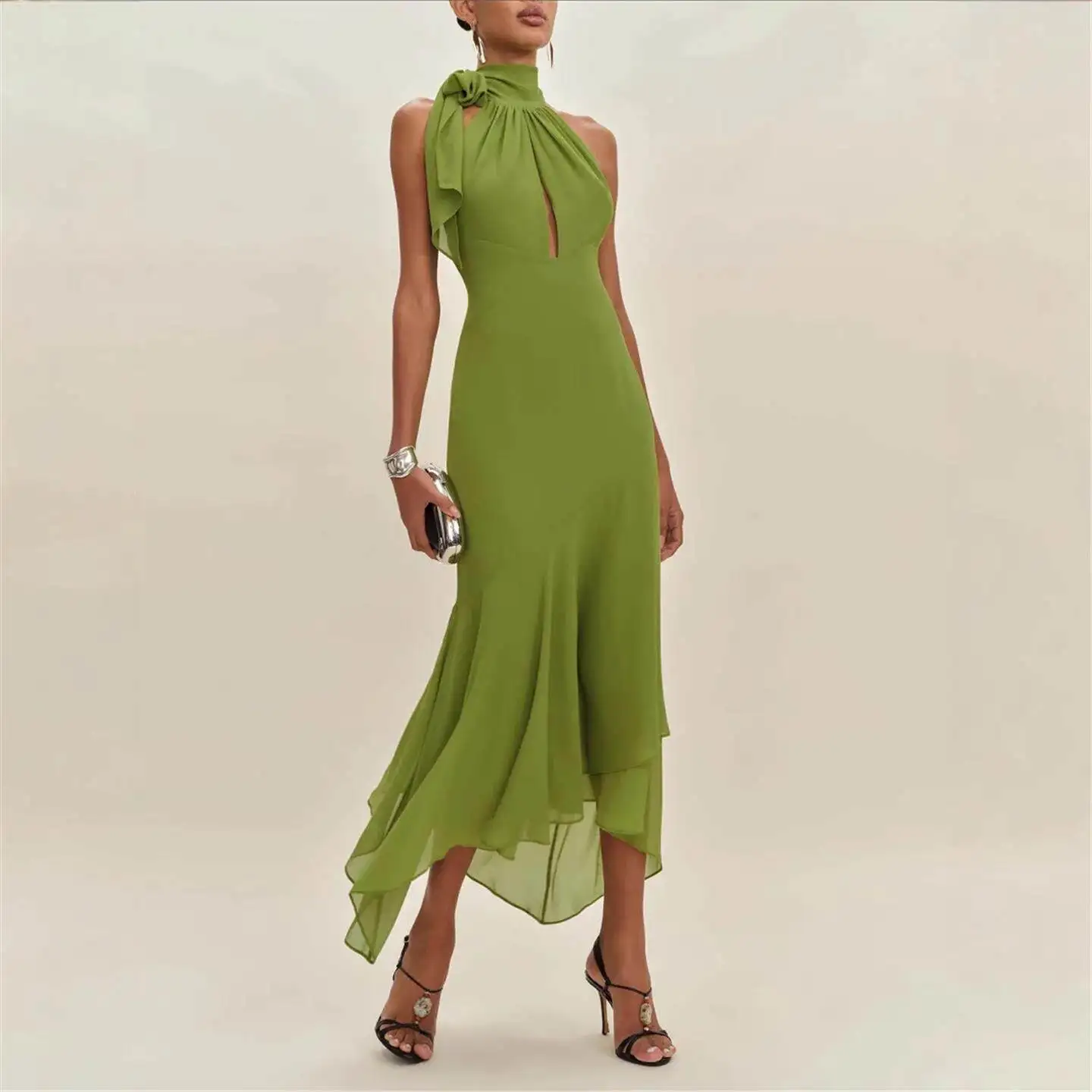 Elegant Backless Pure Color Design Women's Slim Long Dress with Lace Trim Independent Station Cross-Border Sexy High Waist A-...
Elegant Backless Pure Color Design Women's Slim Long Dress with Lace Trim Independent Station Cross-Border Sexy High Waist A-...