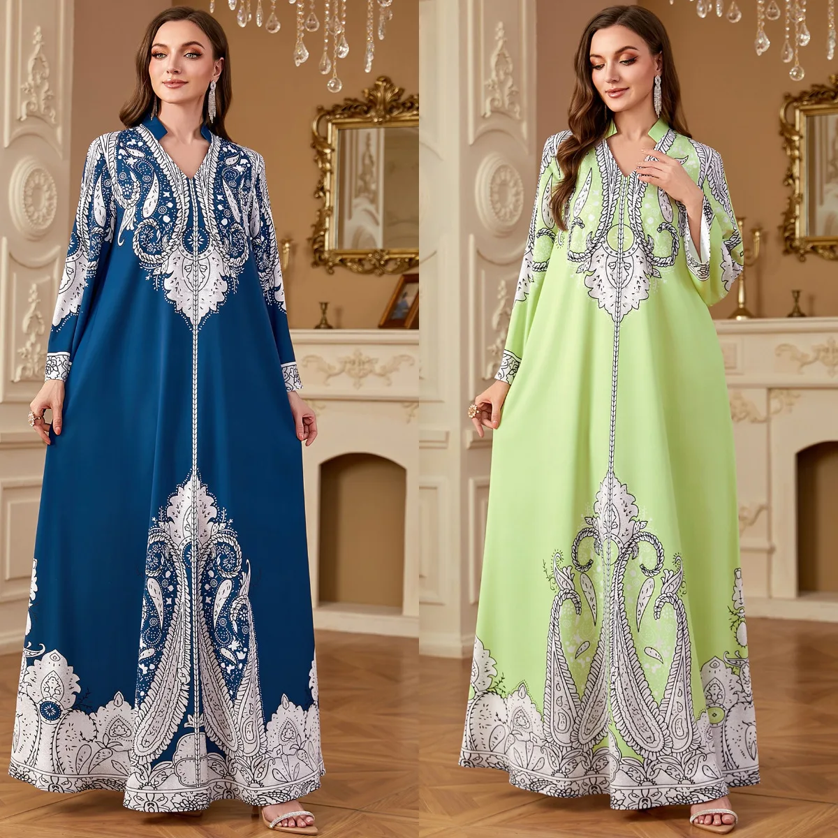4268 New Women's Long Dress Muslim Robe Beaded Loose Printed Dress Long Dress Robe Abaya Ramadan Dubai Luxury Islam Elegant
4268 New Women's Long Dress Muslim Robe Beaded Loose Printed Dress Long Dress Robe Abaya Ramadan Dubai Luxury Islam Elegant