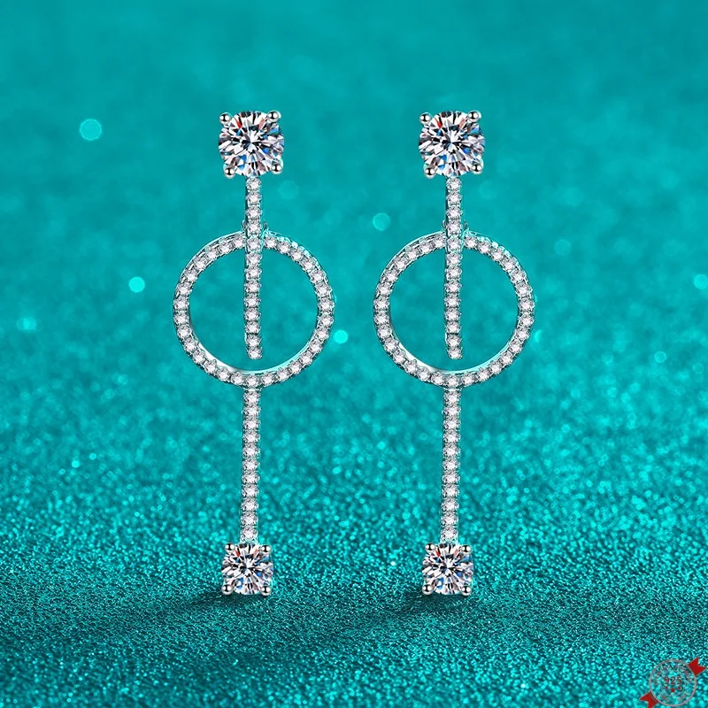 1.6ct D Color Moissanite S925 Silver Drop Earring for Women Plated Pt950 Separable Long Tassel Ear Studs Lover Gift Wholesale
1.6ct D Color Moissanite S925 Silver Drop Earring for Women Plated Pt950 Separable Long Tassel Ear Studs Lover Gift Wholesale