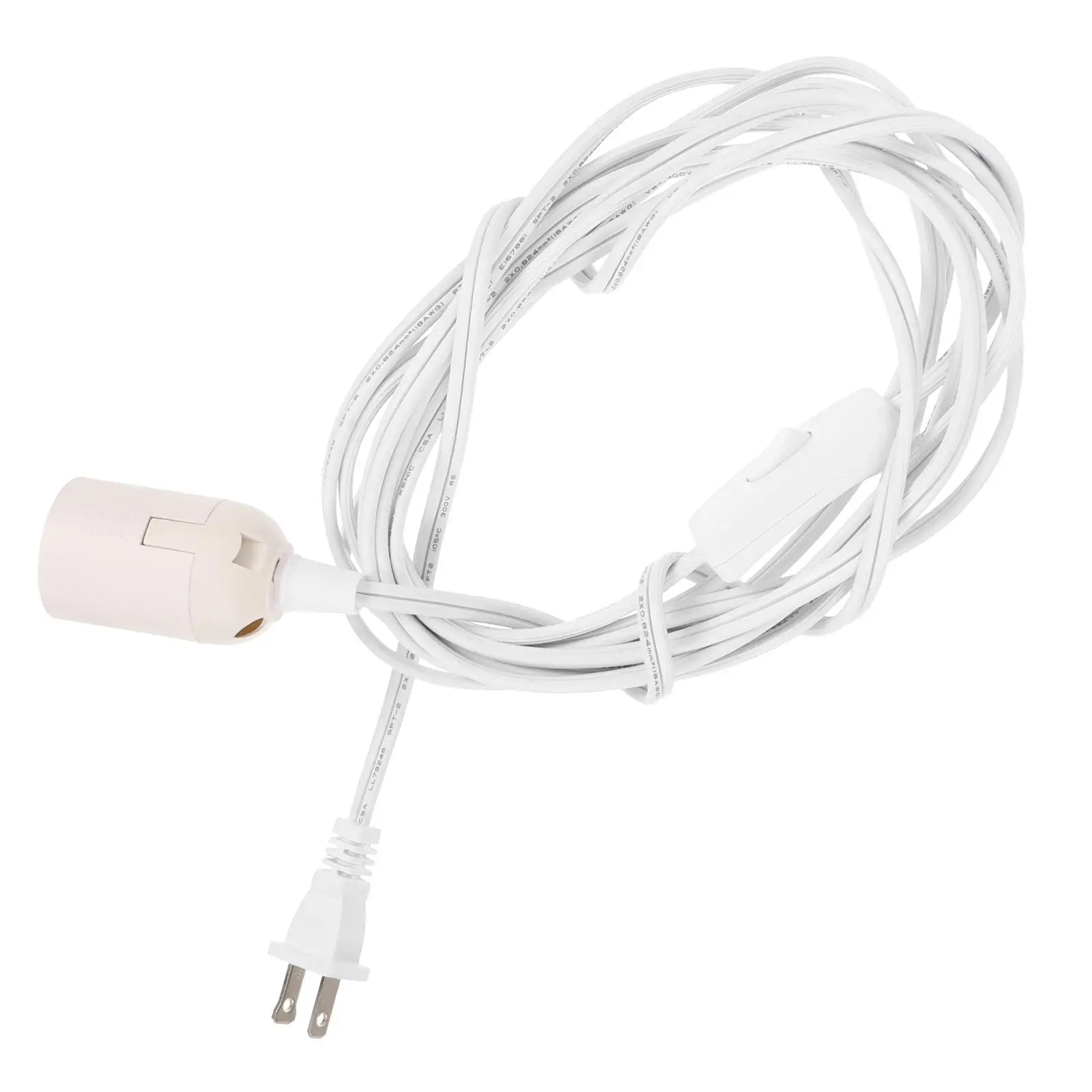 White Single Socket Holder 4.5M Cord Switch Plug US Plastic Light Bulb Base Pendant Lamp Making Supplies Hanging Decor
White Single Socket Holder 4.5M Cord Switch Plug US Plastic Light Bulb Base Pendant Lamp Making Supplies Hanging Decor