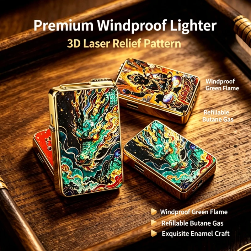New Premium Windproof Butane Lighter Gilded Color Print Fidget Decompression Unique Collectible Smoking Accessory for Men
New Premium Windproof Butane Lighter Gilded Color Print Fidget Decompression Unique Collectible Smoking Accessory for Men