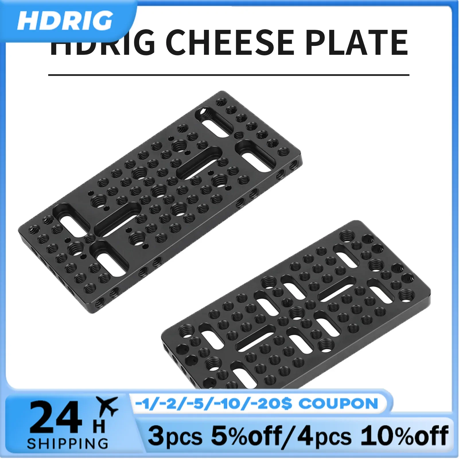 HDRIG 140/135mm Camera Cheese Plate Multifunction Expansion for DIY Photography Accessory Configuration With 1/4" & 3/8 Threads
HDRIG 140/135mm Camera Cheese Plate Multifunction Expansion for DIY Photography Accessory Configuration With 1/4" & 3/8 Threads