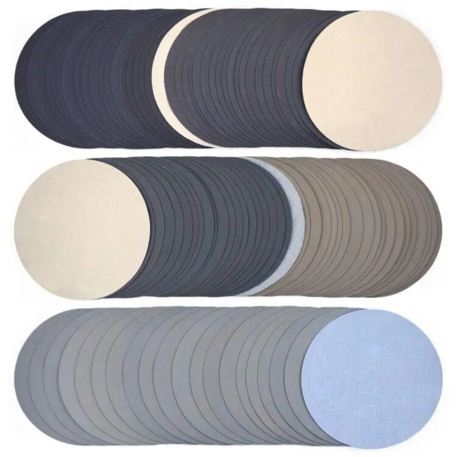 6 Inch 150mm 100 Pack Assorted Grit (1000/1500/2000/3000/5000) Waterproof Hook and Loop Sanding Discs Heavy Duty Silicon Carbid
6 Inch 150mm 100 Pack Assorted Grit (1000/1500/2000/3000/5000) Waterproof Hook and Loop Sanding Discs Heavy Duty Silicon Carbid