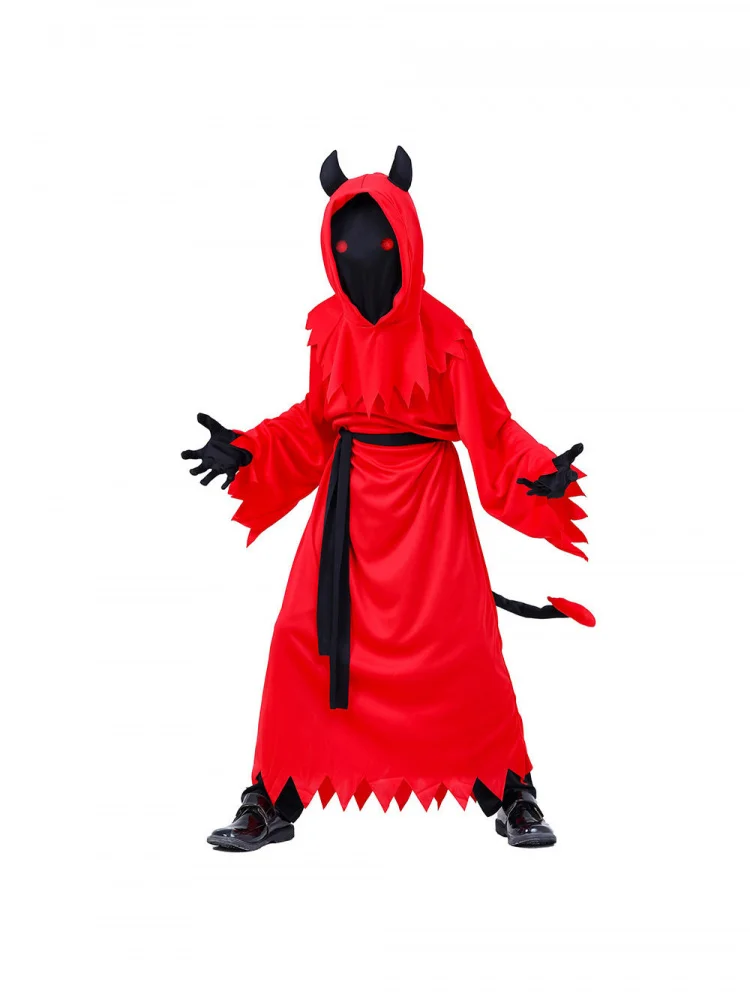 Halloween Children's Death God Red Devil Cosplay Costume Party Assembly Glowing Eyeglasses Knitted Fabric Ethnic Stage Costume
Halloween Children's Death God Red Devil Cosplay Costume Party Assembly Glowing Eyeglasses Knitted Fabric Ethnic Stage Costume