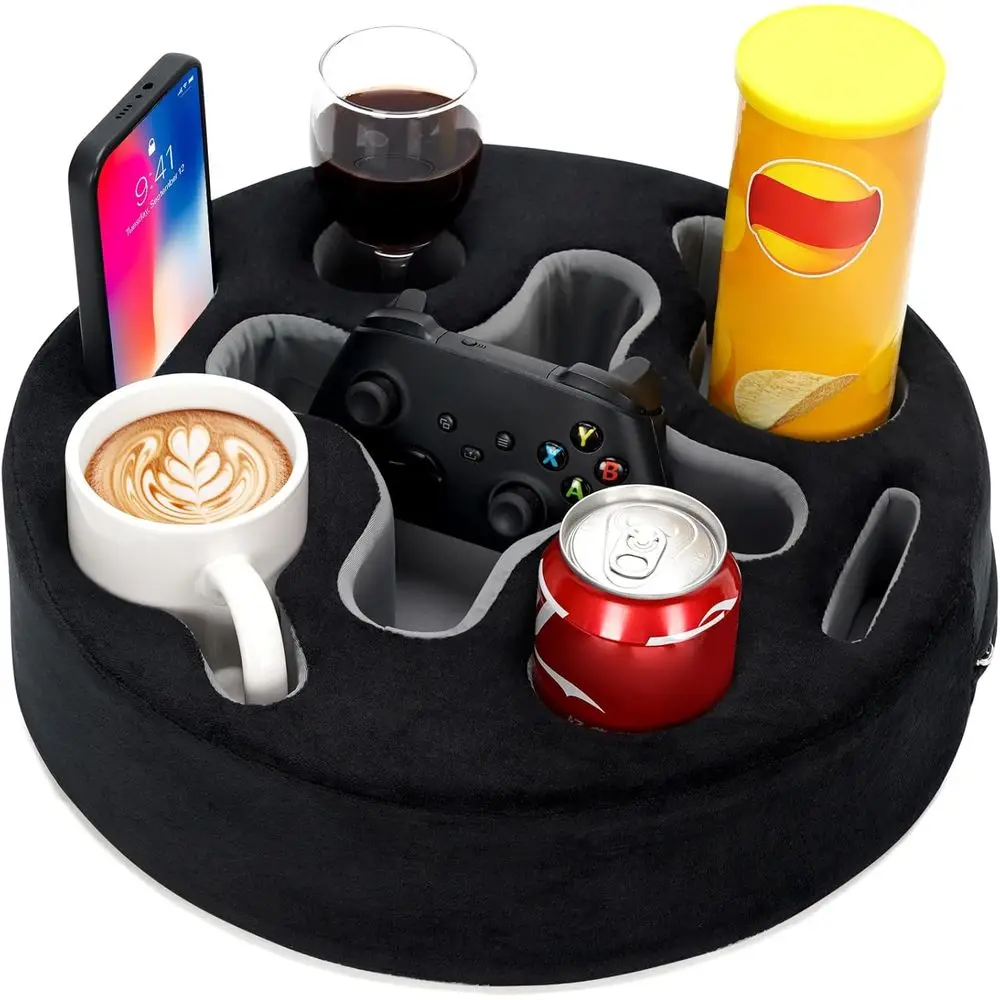 Black Sofa Cup Holder Pillow - Drink Tray Organizer for Couch, Bed, RV, Car, TV, Man Cave, Boat, Remote, Snacks, and Gifts
Black Sofa Cup Holder Pillow - Drink Tray Organizer for Couch, Bed, RV, Car, TV, Man Cave, Boat, Remote, Snacks, and Gifts