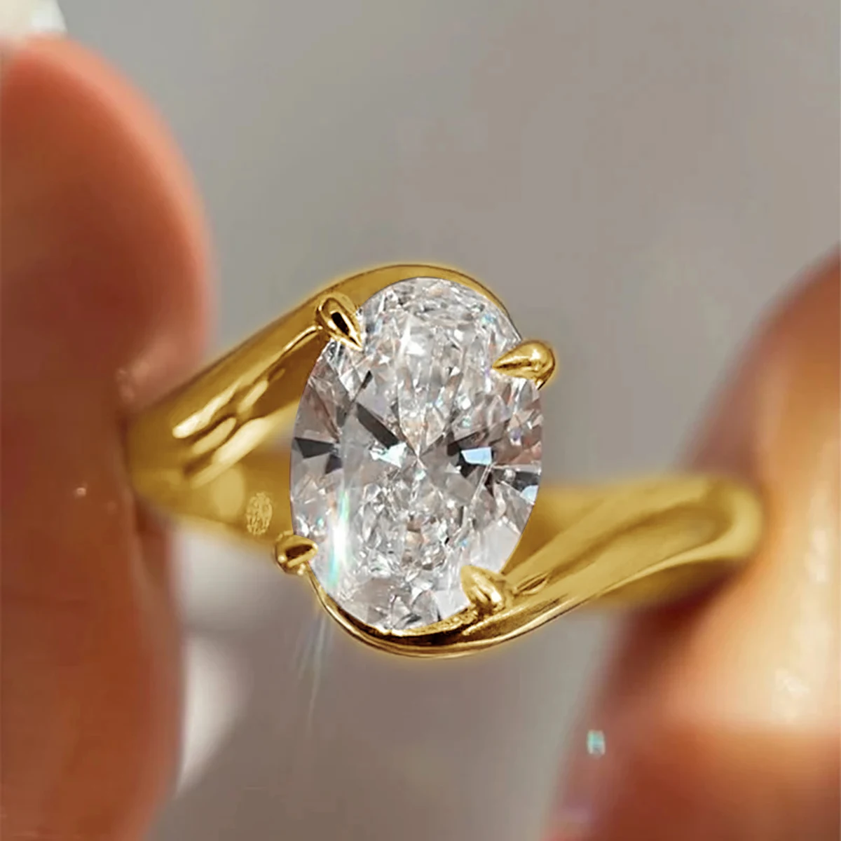 4.5ct Oval Moissanite Twisted Band Engagement Ring Excellent Cut 925 Silver Gold Plated GRA Diamond for Women Fine Jewelry
4.5ct Oval Moissanite Twisted Band Engagement Ring Excellent Cut 925 Silver Gold Plated GRA Diamond for Women Fine Jewelry