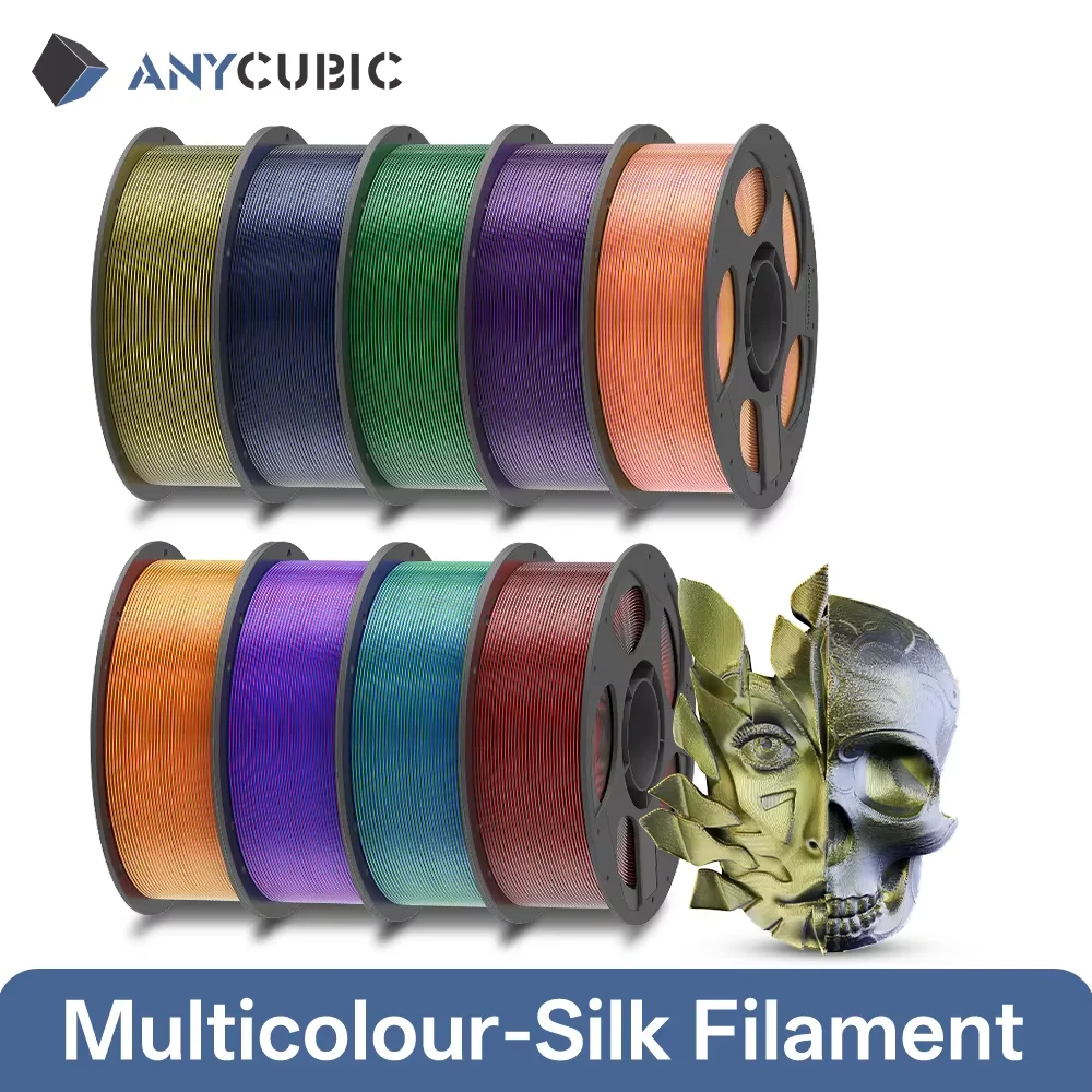 ANYCUBIC двухцветная шелковая нить с шелковой текстурой FDM 3D-принтер PLA Filament Shine Яркий многоцветный шелковый материал для 3D-печати
ANYCUBIC двухцветная шелковая нить с шелковой текстурой FDM 3D-принтер PLA Filament Shine Яркий многоцветный шелковый материал для 3D-печати