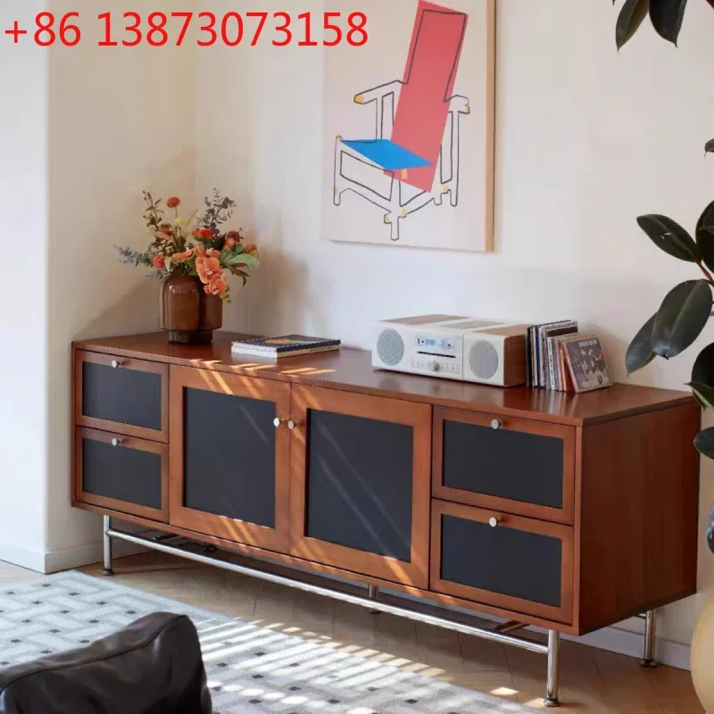 Solid wood coffee table TV cabinet combination retro home living room locker
Solid wood coffee table TV cabinet combination retro home living room locker
