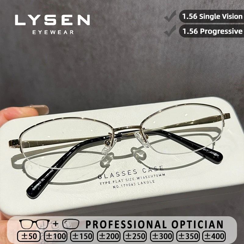 LYSEN Ultralight Titanium Oval Half Frame Reading Glasses Men Women Myopia Anti Blue Light Glasses Prescription Optical Eyewear
LYSEN Ultralight Titanium Oval Half Frame Reading Glasses Men Women Myopia Anti Blue Light Glasses Prescription Optical Eyewear