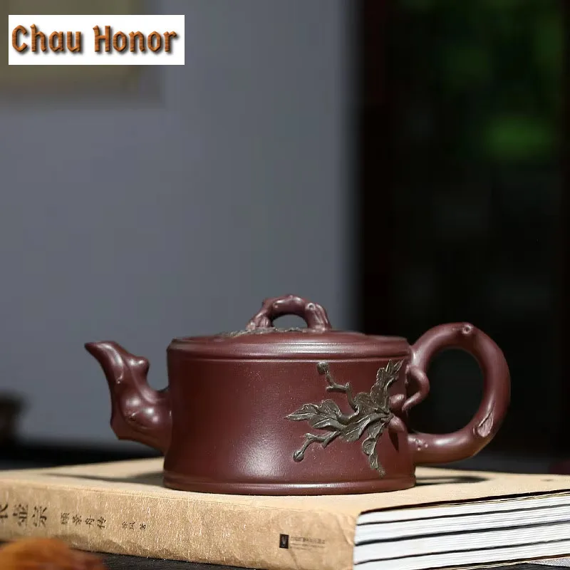 350ml Authentic Yixing Raw Ore Old Purple Clay High Capacity Teapot Handmade Household Kung Fu Tea Set Tea Ceremony Drinkware
350ml Authentic Yixing Raw Ore Old Purple Clay High Capacity Teapot Handmade Household Kung Fu Tea Set Tea Ceremony Drinkware