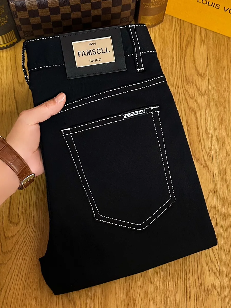 Мужские джинсы премиум-класса на весну-осень, зауженные, повседневные, универсальные, со средней посадкой, из хлопкового стрейч-денима, молодежный повседневный стиль
Мужские джинсы премиум-класса на весну-осень, зауженные, повседневные, универсальные, со средней посадкой, из хлопкового стрейч-денима, молодежный повседневный стиль