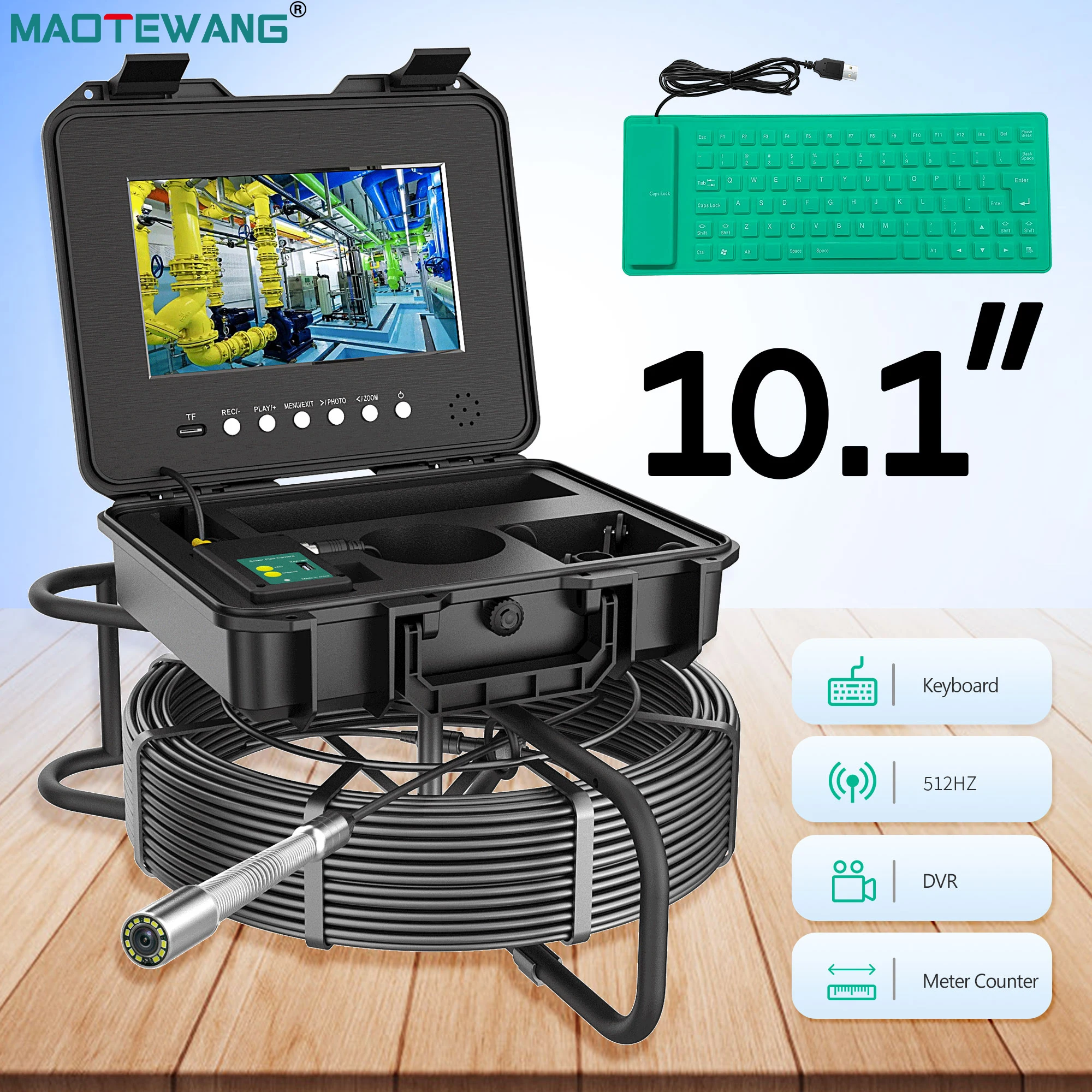 10inch IPS Inspection Camera with Meter Counter Keyboard Auto Self-Leveling 512hz Locator Video Recording Endoscope Camera
10inch IPS Inspection Camera with Meter Counter Keyboard Auto Self-Leveling 512hz Locator Video Recording Endoscope Camera