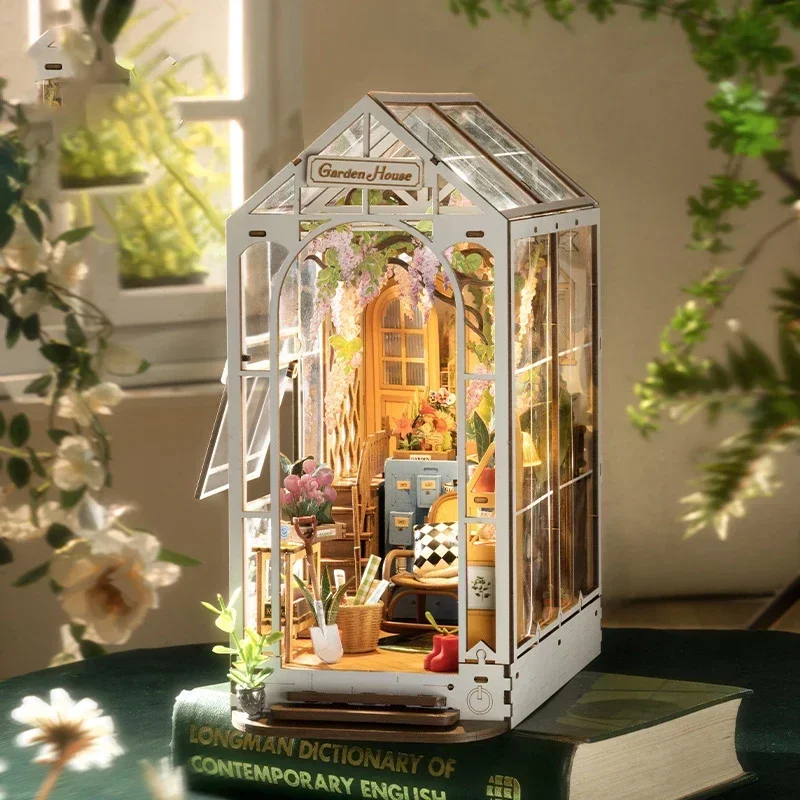 DIY Book Nook Kit Wooden 3D Puzzle Bookshelf Insert Decor With Warm Light DIY Mini Dollhouse Model Bookshelf Insert Bookend Kits 
DIY Book Nook Kit Wooden 3D Puzzle Bookshelf Insert Decor With Warm Light DIY Mini Dollhouse Model Bookshelf Insert Bookend Kits