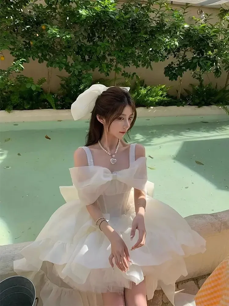 Birthday Slim Princess Fluffy Skirt Evening Dresses First Love Girl Bustier Summer Frock Lolita Elegant Dresses BigTail 2025 new
Birthday Slim Princess Fluffy Skirt Evening Dresses First Love Girl Bustier Summer Frock Lolita Elegant Dresses BigTail 2025 new