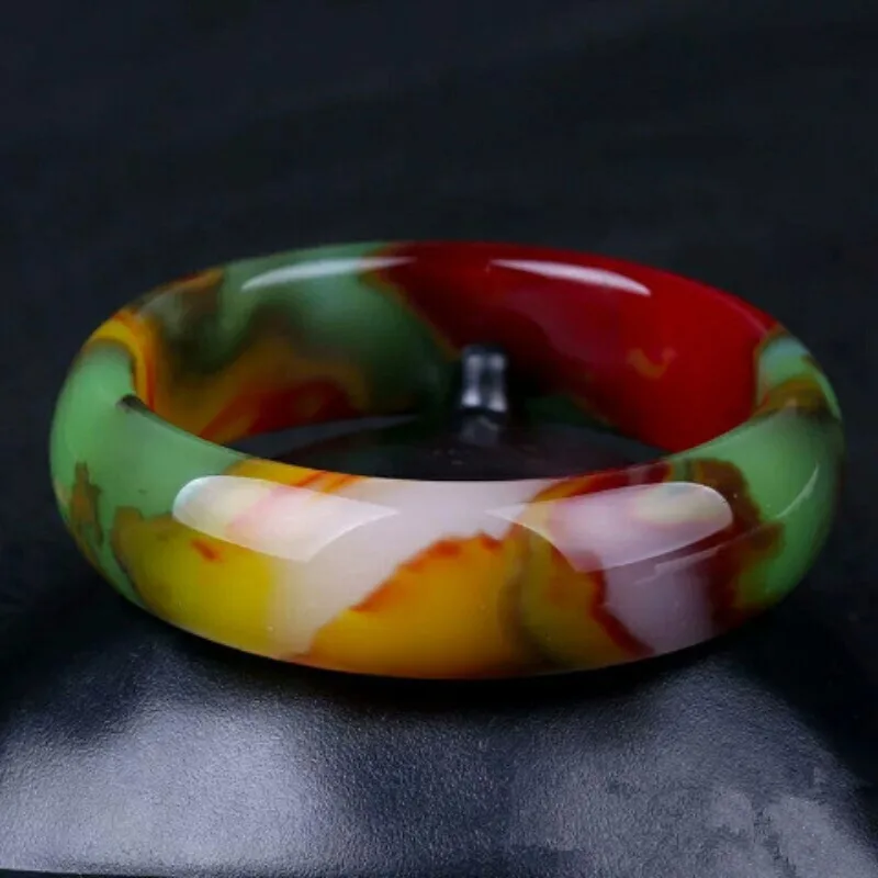 Natural Color Hand Carved Wide Jade Bracelet Fashion Boutique Jewelry Men's and Women's Cyan Red Bracelet Gift Accessories 
Natural Color Hand Carved Wide Jade Bracelet Fashion Boutique Jewelry Men's and Women's Cyan Red Bracelet Gift Accessories