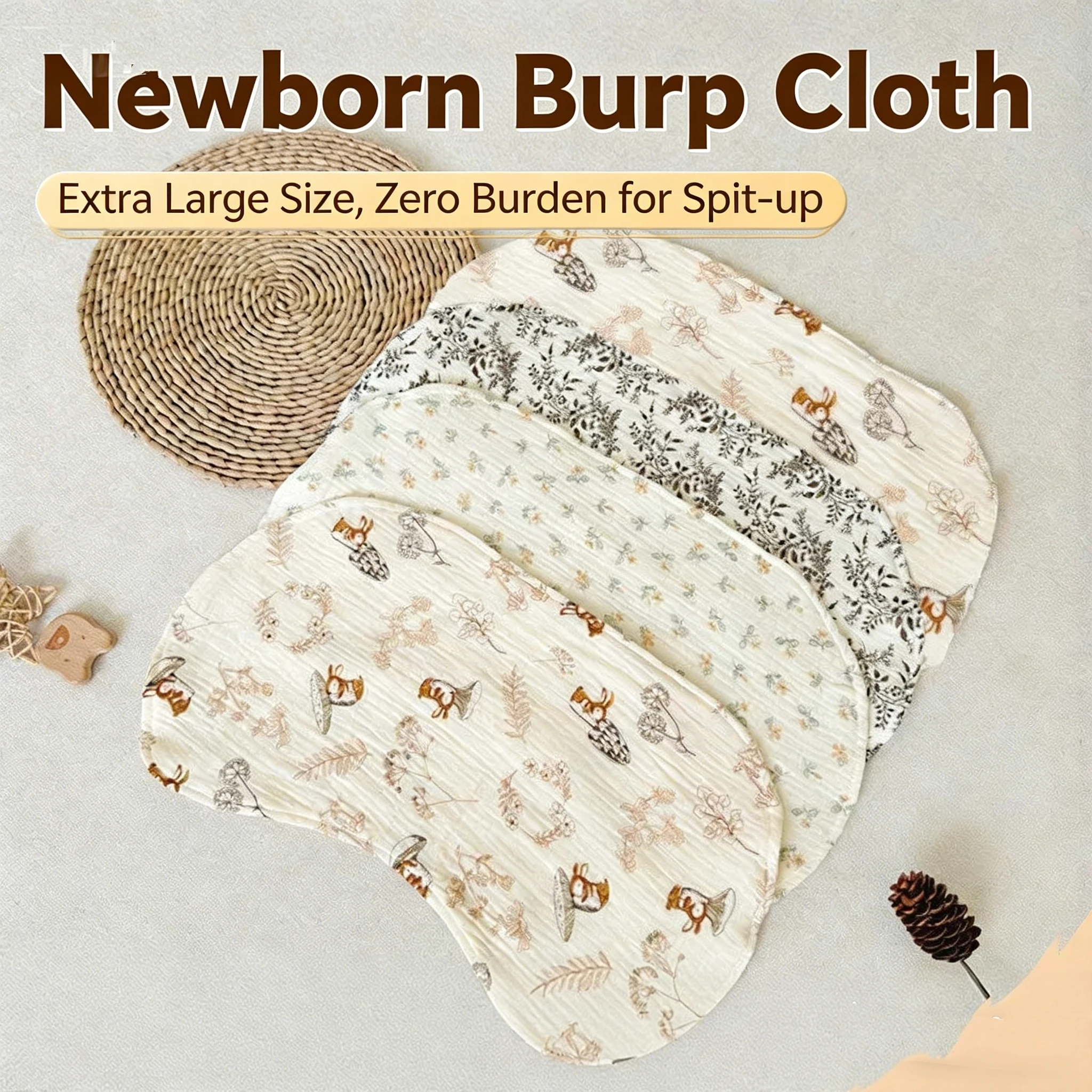 Burping Rags with Extra Coverage Multi-Use Spit Up Cloths for Newborn Burp cloth Absorbent Burp Cloths for Baby Organic
Burping Rags with Extra Coverage Multi-Use Spit Up Cloths for Newborn Burp cloth Absorbent Burp Cloths for Baby Organic