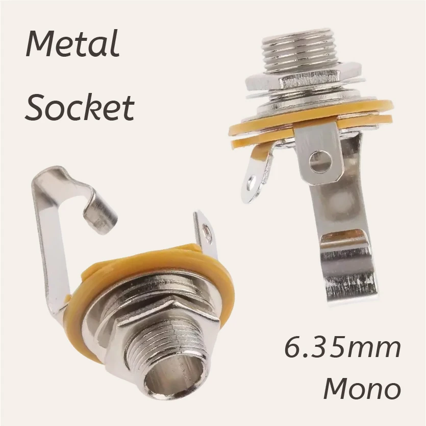 Audio Female Connector Welding Type Panel Socket Parts 6.35/6.5MM 3 Pole MONO Plug Jack
Audio Female Connector Welding Type Panel Socket Parts 6.35/6.5MM 3 Pole MONO Plug Jack