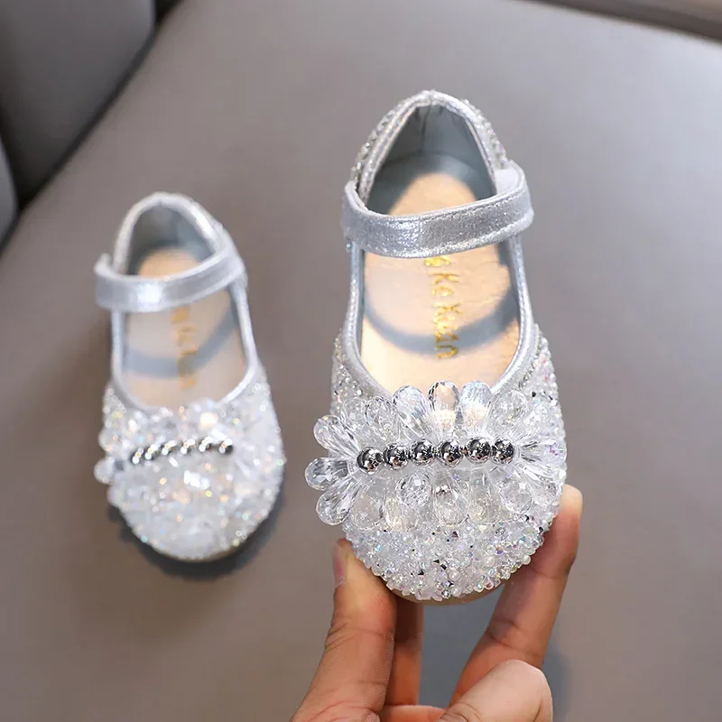 Rhinestone Leather Shoes Kids Sequin Lace Bowknot Wedding Dress Shoes Children Princess Dance Flat Heels
Rhinestone Leather Shoes Kids Sequin Lace Bowknot Wedding Dress Shoes Children Princess Dance Flat Heels