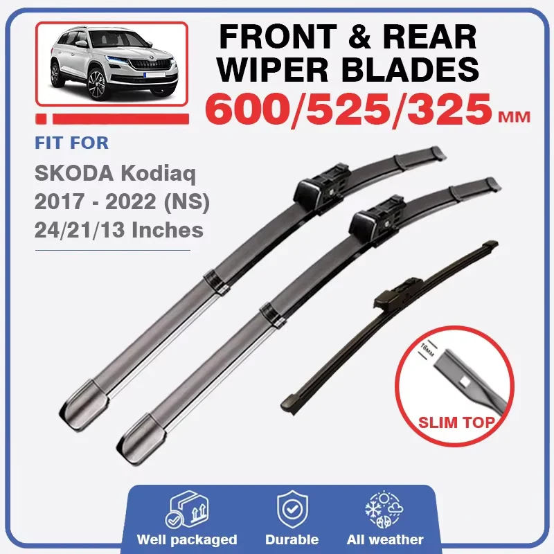 Front Rear Wiper Blades Set For SKODA Kodiaq NS 2017 - 2022 Windshield Brushes Windscreen Window Water Wash 2018 2019 2020 2021
Front Rear Wiper Blades Set For SKODA Kodiaq NS 2017 - 2022 Windshield Brushes Windscreen Window Water Wash 2018 2019 2020 2021