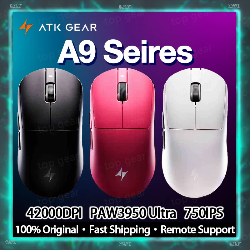 ATK A9 Wireless Gaming Mouse PAW3950 Ultra Flagship Sensor 8K Polling Rate 42000dpi 750IPS Customized Microswitch 800mAh Battery
ATK A9 Wireless Gaming Mouse PAW3950 Ultra Flagship Sensor 8K Polling Rate 42000dpi 750IPS Customized Microswitch 800mAh Battery