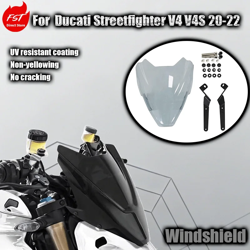 For Ducati Streetlighter V4/V4S 2020-2022 Windshield Modification Part for Motorcycle Customization Accessories
For Ducati Streetlighter V4/V4S 2020-2022 Windshield Modification Part for Motorcycle Customization Accessories