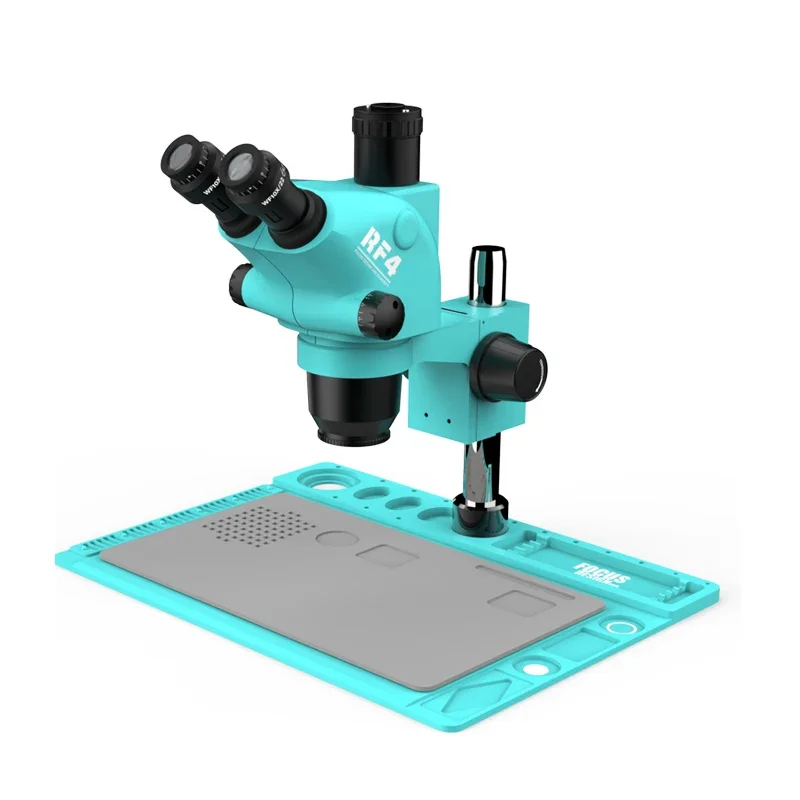 RF4 100mm 0.5X ctv Electronics 6.5-65X Trinocular Microscope For Phone PCB Soldering Welding Tool With Alloy Maintenance Pad
RF4 100mm 0.5X ctv Electronics 6.5-65X Trinocular Microscope For Phone PCB Soldering Welding Tool With Alloy Maintenance Pad