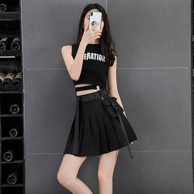 Punk Sle Pleated Skirt Women's Spring Summer 202 A-Line Workwear ort Skirts High Waist Punk Ro Faion Trend
Punk Sle Pleated Skirt Women's Spring Summer 202 A-Line Workwear ort Skirts High Waist Punk Ro Faion Trend