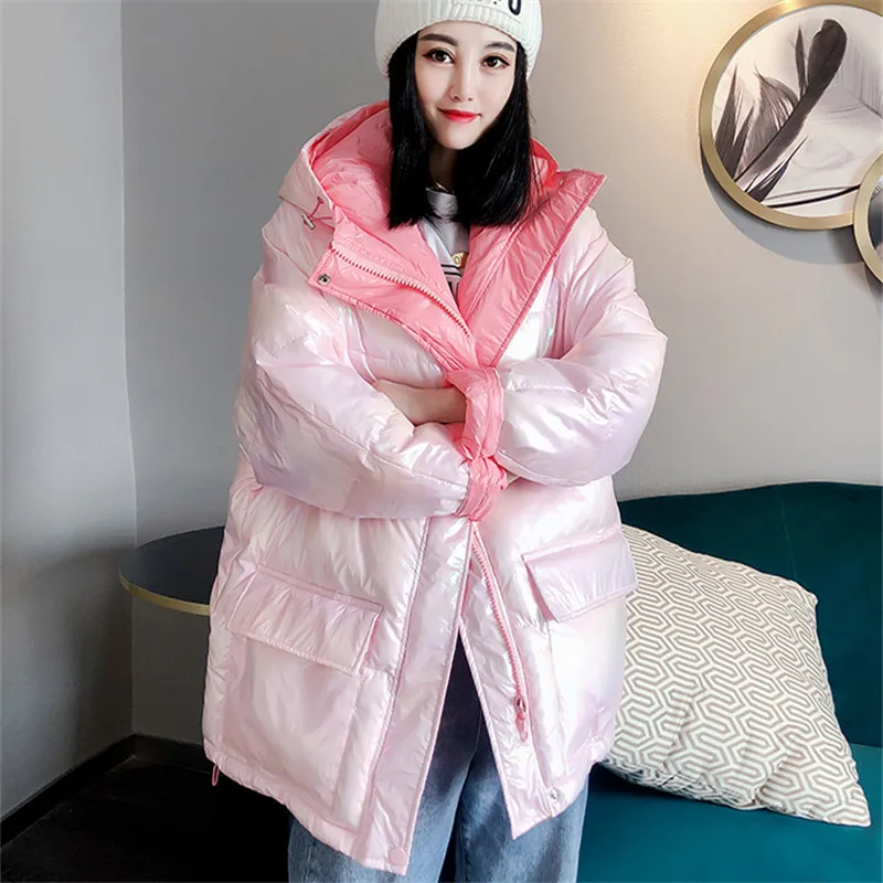 Winter Thick Warm Loose Mid Length Hooded Big Pocket Cotton Padded Coat Women Korean Fashion Pink Cotton Parkas Jacket Female
Winter Thick Warm Loose Mid Length Hooded Big Pocket Cotton Padded Coat Women Korean Fashion Pink Cotton Parkas Jacket Female