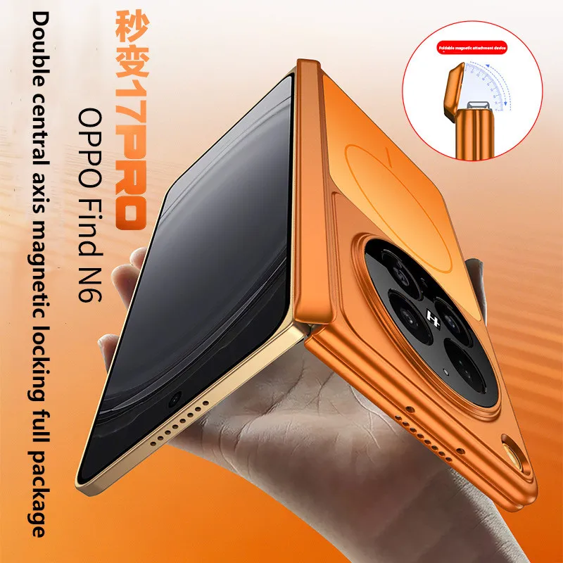 All-in package For OPPO Find N6 FindN6 Phone Case Plated Orange Silver Color Protective For Magsafe Back Cover
All-in package For OPPO Find N6 FindN6 Phone Case Plated Orange Silver Color Protective For Magsafe Back Cover